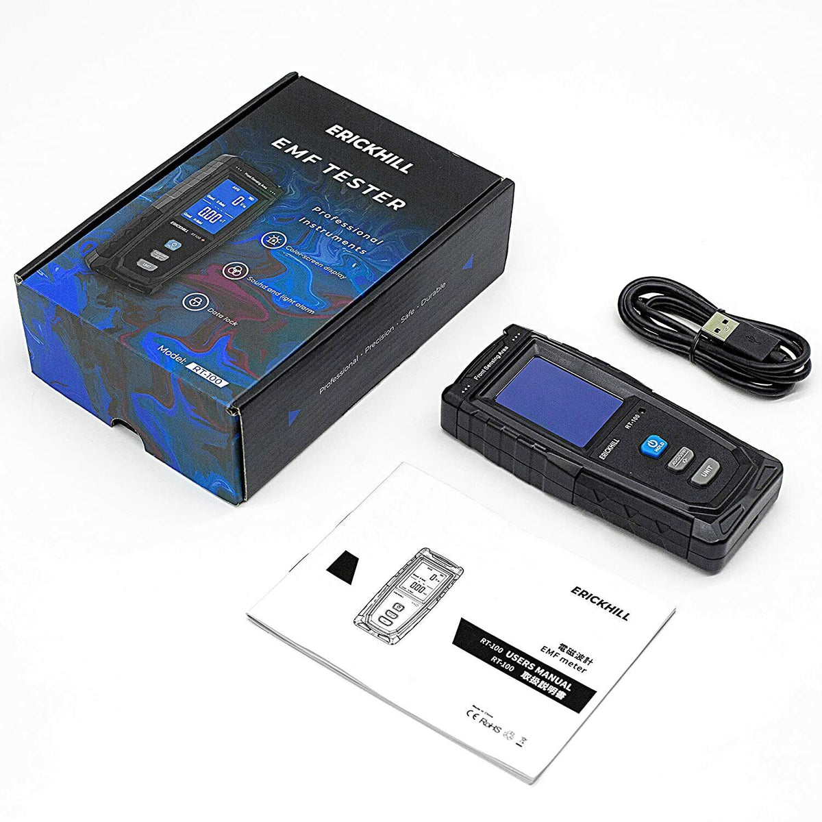ERICKHILL Digital EMF Meter | Electromagnetic Field Radiation Detector Machine