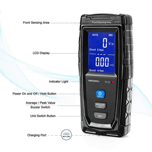 ERICKHILL Digital EMF Meter | Electromagnetic Field Radiation Detector Machine