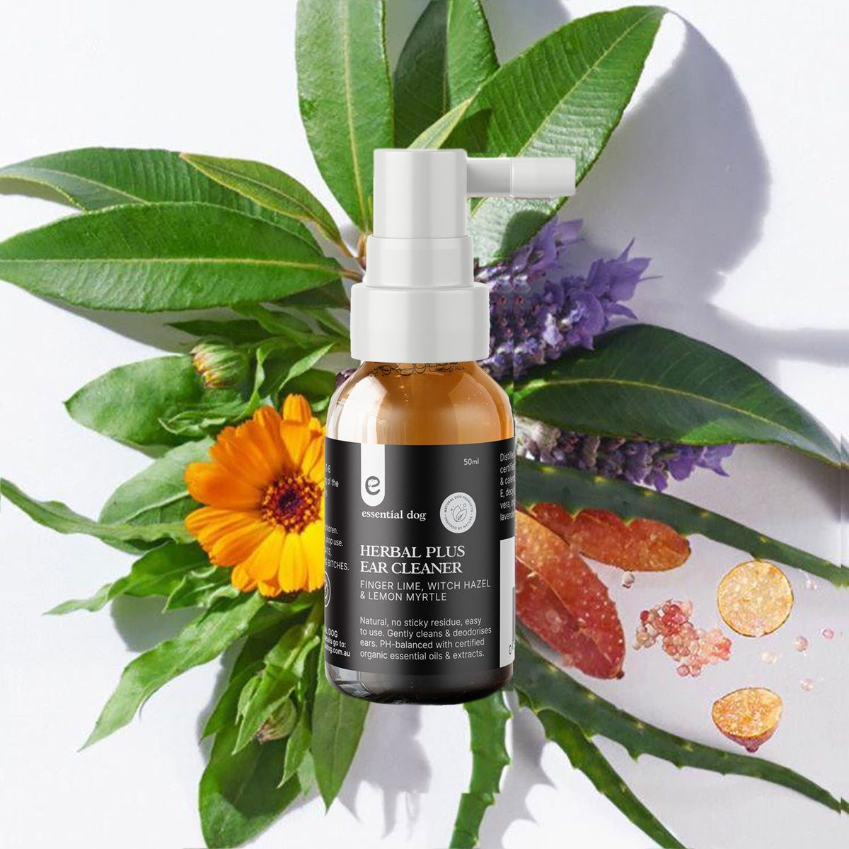 Dog Ear Cleaner | Herbal Plus | Witch Hazel, Aloe & Lemon Myrtle | Gentle Formula