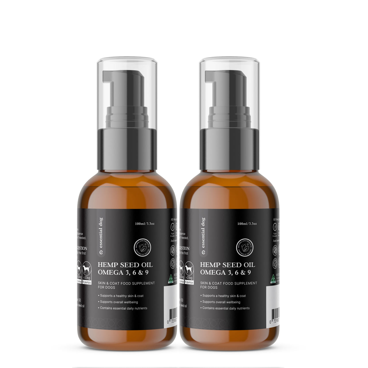 Raw Hemp Seed Oil for Dogs | 2 x 100ml