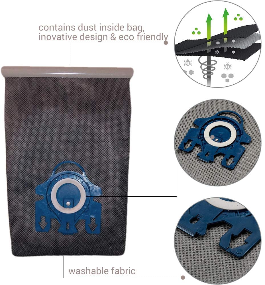 Reusable Vacuum Cloth Bags | Compatible with Miele GN & FJM Vacuum Cleaners