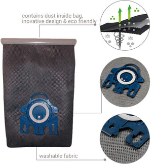 Reusable Vacuum Cloth Bags | Compatible with Miele GN & FJM Vacuum Cleaners