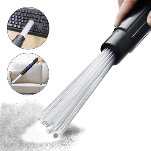 Straw Vacuum Attachment | Universal Dusting Brush for Crevice Cleaning