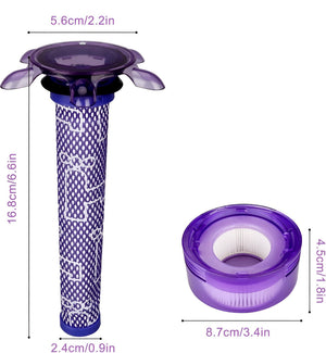 Hygieia Filter Kit | For Dyson V7 Advanced SV37 & V8 | With Star Pre-Filter SV25 | Replacement Set