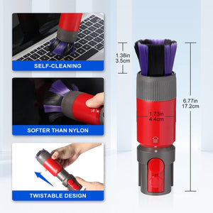 Scratch-Free Self-Cleaning Dusting Brush | Compatible with Dyson V7, V8, V10, V11, V12 & V15