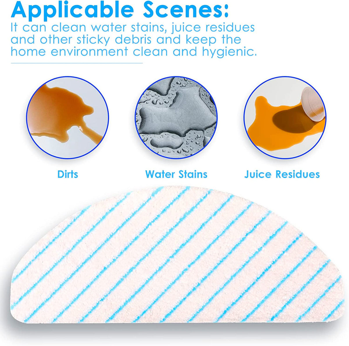 10 X Mopping Pads | Compatible with Ecovacs Deebot T9/T9+/N8 PRO/N8 PRO+/N8/N8+/NEO/T8/T8+/T8 AIVI/X1 PLUS/T10 PLUS