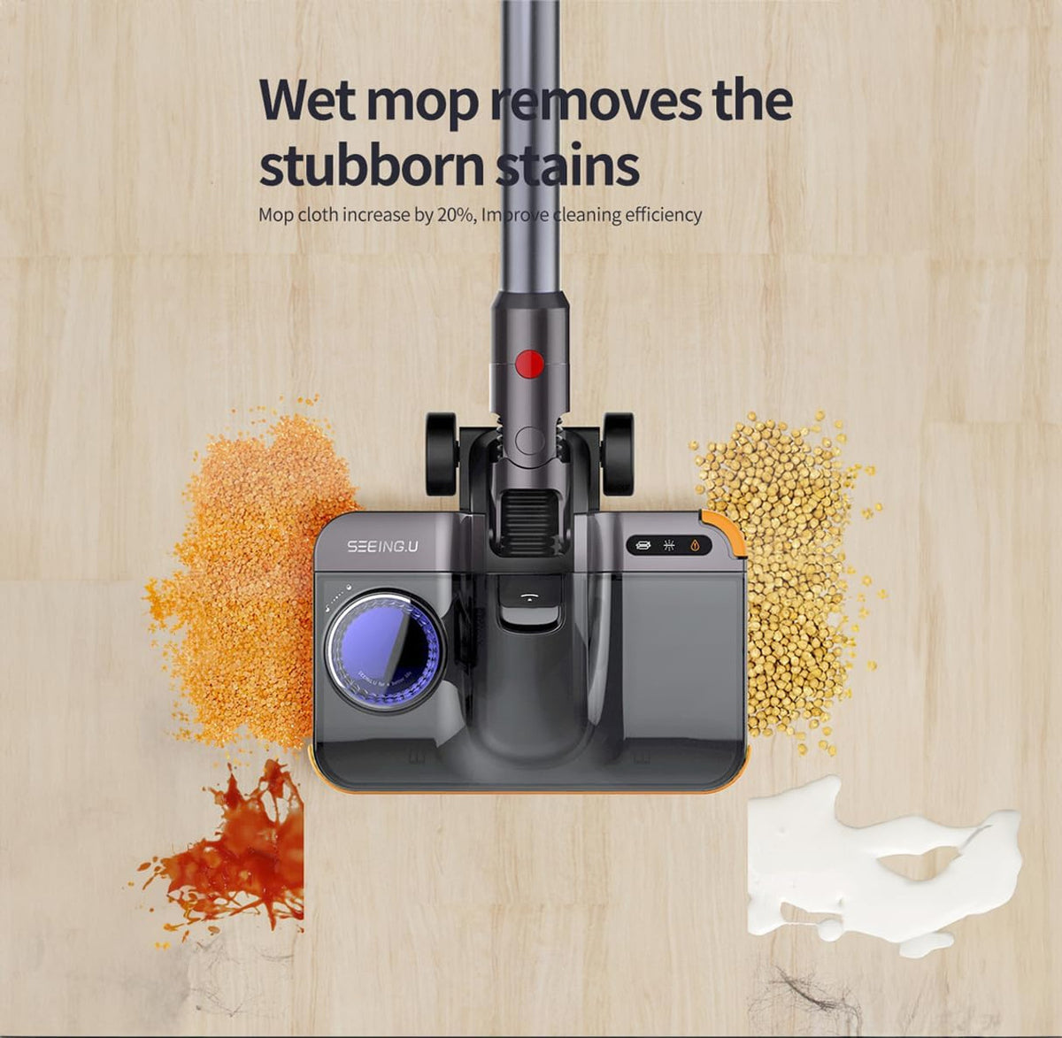 T6 Wet Dry Mop Head | For Dyson V7, V8, V10, V11, V15 & GEN5 Vacuum Cleaners | Cleaning Attachment