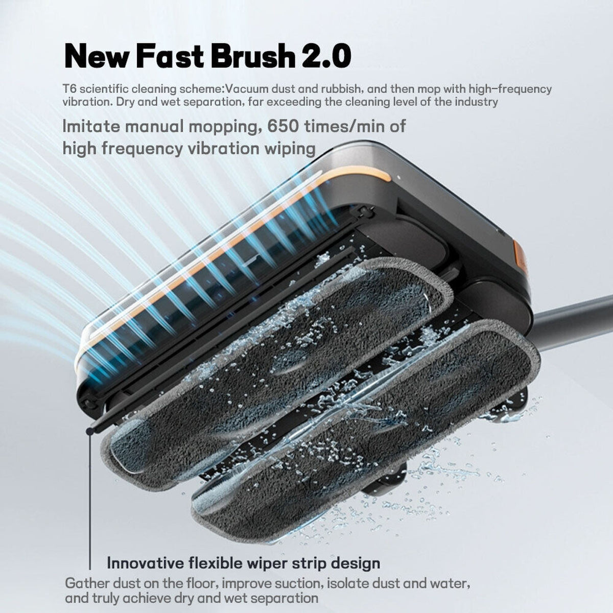 T6 Wet Dry Mop Head | For Dyson V7, V8, V10, V11, V15 & GEN5 Vacuum Cleaners | Cleaning Attachment