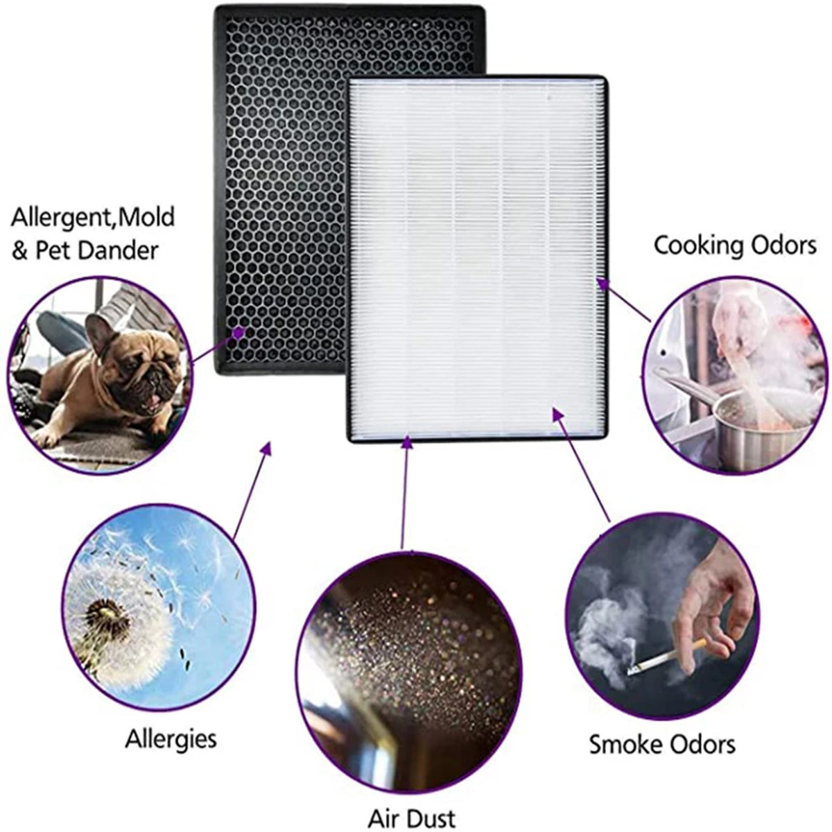 Filter Kit | Compatible with Philips FY2420/30, FY2422/30, 2000 Series Carbon & HEPA Air Purifiers