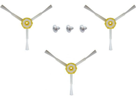 3x Spinning Side Brushes | Compatible with iRobot Roomba 500, 600, 700, 800, 900 Series