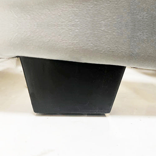 Emily Bed Frame Queen Size | Velvet Fabric Grey | Four MDF Drawers with Wheels