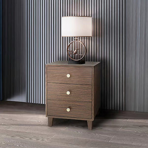 Bedside Table | MDF | 3 Drawers | Side Table | Nightstand | Brown Colour