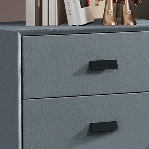 Estella Bedside Table | MDF Construction | Fabric Upholstery | Iron Feet