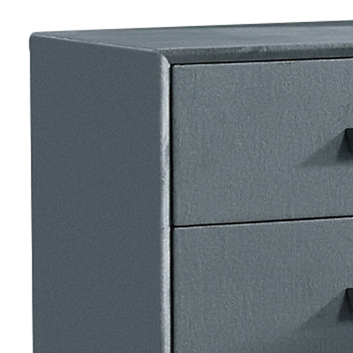 Estella Bedside Table | MDF Construction | Fabric Upholstery | Iron Feet