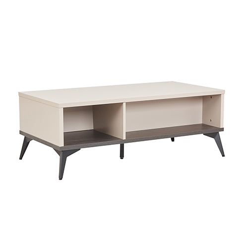 Coffee Table | 2 Open Storage Cabinets | MDF | Champagne Colour