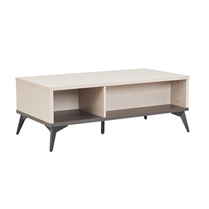 Coffee Table | 2 Open Storage Cabinets | MDF | Champagne Colour