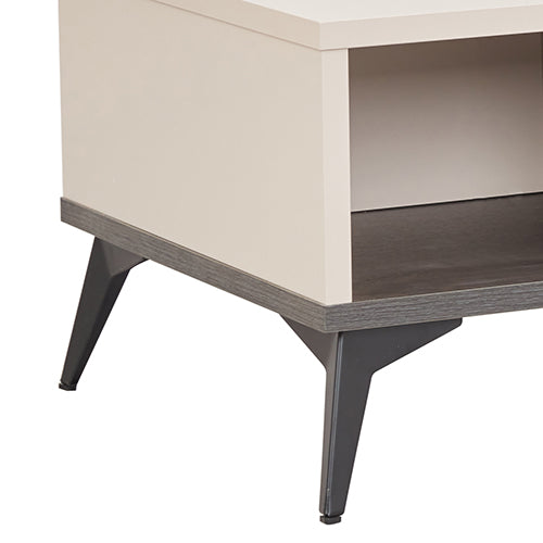 Coffee Table | 2 Open Storage Cabinets | MDF | Champagne Colour