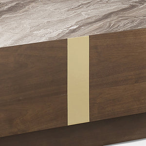 Coffee Table | MDF Board | Melamine Interior | Ample Storage | Dark Walnut Colour