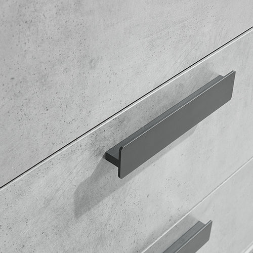 Tallboy with 5 Storage Drawers | MDF | Black & Cement Combination