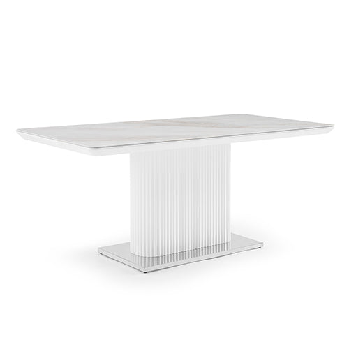 Dining Table | Ceramic Table Top | MDF Base | Stainless Steel Legs | Modern Kitchen Table