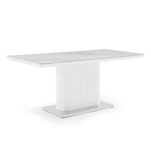 Dining Table | Ceramic Table Top | MDF Base | Stainless Steel Legs | Modern Kitchen Table