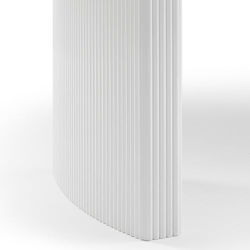 Dining Table | Sintered Stone Top | MDF Base | High Gloss White Finish | Modern Kitchen Table