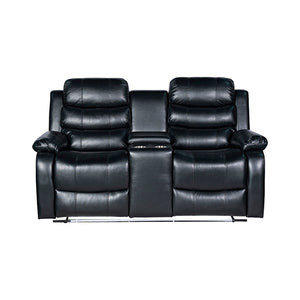Chelsea 2R Seater Recliner Sofa | Finest Leatherette | Feature Console | LED Light | Ultra Cushioned
