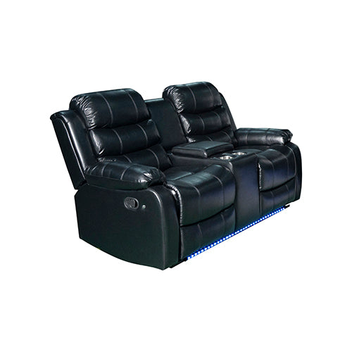 Chelsea 3R+1R+1R Seater Recliner Sofa | Finest Leatherette | Feature Console | LED Light | Ultra Cushioned
