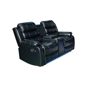 Chelsea 3R+1R+1R Seater Recliner Sofa | Finest Leatherette | Feature Console | LED Light | Ultra Cushioned