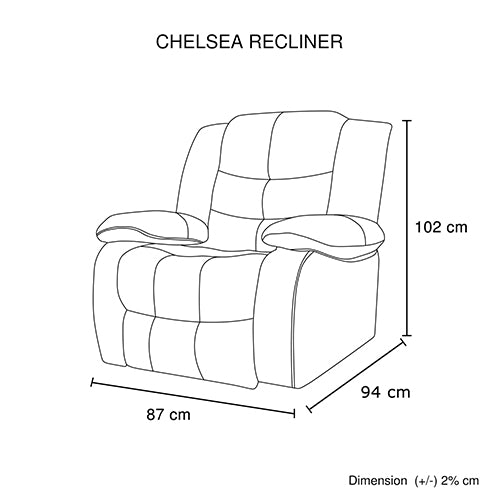 Chelsea 3R+1R+1R Seater Recliner Sofa | Finest Leatherette | Feature Console | LED Light | Ultra Cushioned