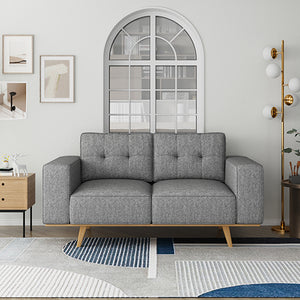 2-3 Seater Fabric Sofa | Upholstery Pocket Spring Wooden Frame | Grey Colour