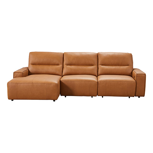 Albany 3 Seater Sectional Chaise | Genuine Leather | Sofa Bed | Comfortable Seating