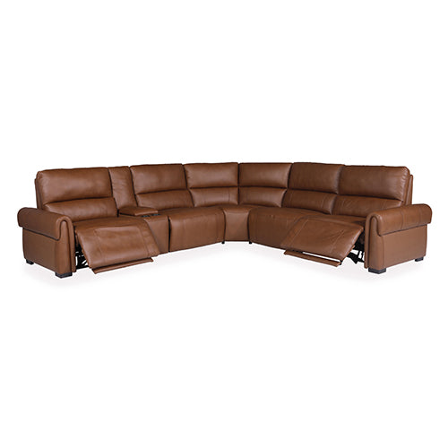 Havana 6 Seater Genuine Leather Recliner Sofa | Power Slide Chaise | Zero Gravity Mechanism