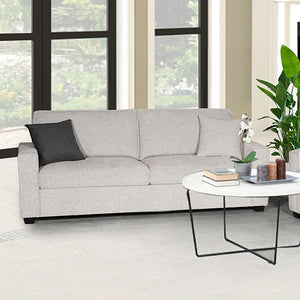 Milano 3 Seater Sofa Set | Polyester Fabric | Multilayer Cushions | Two Pillows Attached | Individual Pocket Spring