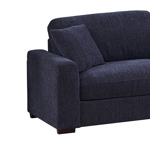 Orion Corner Sofa | Premium Fabric Upholstery | Padded Seat | Wooden Frame | Rubber Wooden Legs | Ottoman