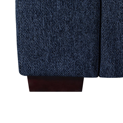 Orion Corner Sofa | Premium Fabric Upholstery | Padded Seat | Wooden Frame | Rubber Wooden Legs | Ottoman