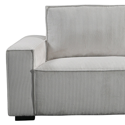 Reno 3 Seater Sofa | Grey Fabric Upholstery | Wooden Structure | Knock-Down Back & Arms | Modern Lounge Seating