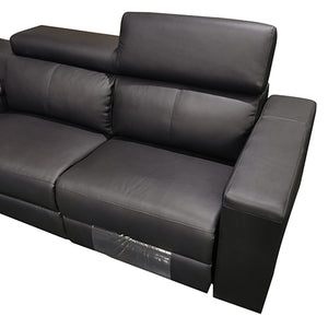 Washington Genuine Leather 6 Seater Corner Sofa with 2 Electric Recliners & Reversible Console