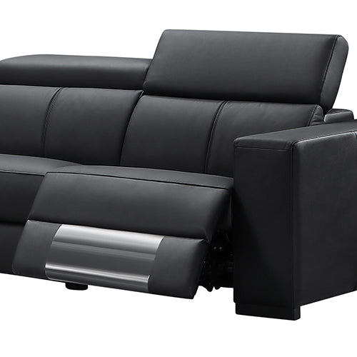 Washington Genuine Leather 6 Seater Corner Sofa with 2 Electric Recliners & Reversible Console