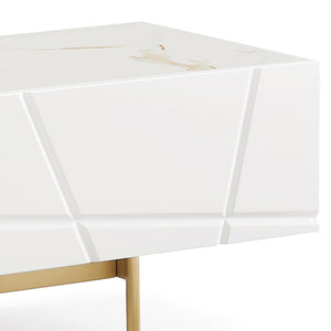 TV Cabinet | MDF Glossy Finish | Storage Drawers | Metal Base | Modern Entertainment Unit