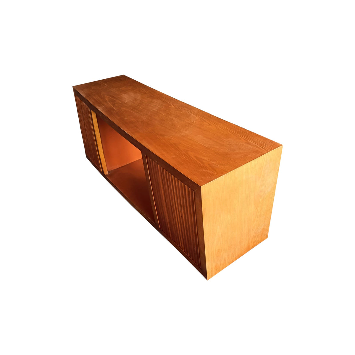 TV Cabinet | MDF Brown | Two Sideboards | Open Shelving