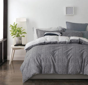 Gerry 100% Cotton Reversible Quilt Cover Set | Queen Size