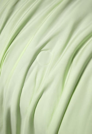 Ice Cooling Reversible Summer Comforter Blanket | Green & Grey | Queen/King