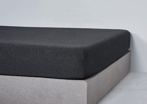 Park Avenue | 100% Jersey Cotton Fitted Sheet | Soft & Stretchy | Black Marble | King