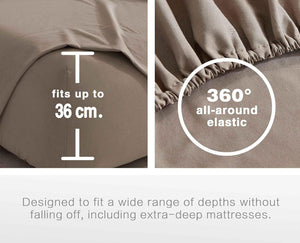 Vintage Washed Microfibre Sheet Set | Truffle | King