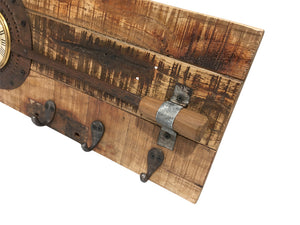 Wall Clock | Frying Pan Design on Recycled Wood