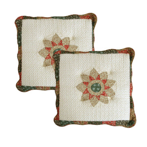 Choice Set of 2 Patchwork Floral Chair Pads | 45x45 + 5 cm