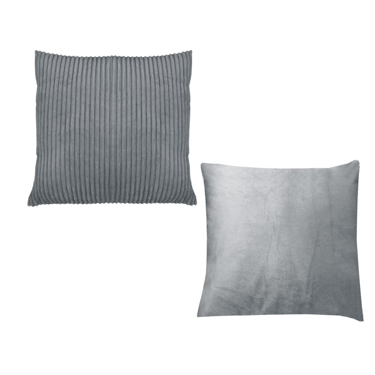 Pair of Calico Cordury Cushions | Grey