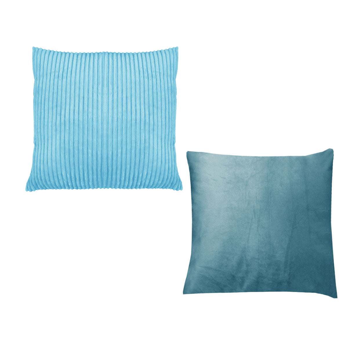 Pair of Calico Cordury Cushions | Sky
