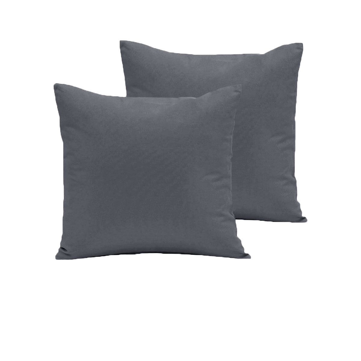 Pair of 280TC Polyester Cotton European Pillowcases | Charcoal